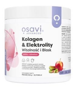 Osavi - OSAVI Kolagén a Elektrolyty Vitalita a Žiarivosť, jablko-rebarbora (300 g)