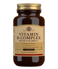Solgar - Komplex vitamínov B s vitamínom C (250 tabliet)