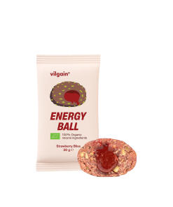Vilgain Bio Energetická Guľa (30 g, Jahodové Blaženstvo)