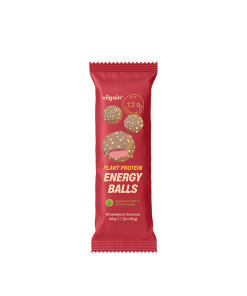 Vilgain - Bio energetické guľôčky s rastlinným proteínom, jahoda kokos (45 g)