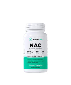 Vitamin360 - NAC 600 mg - N-acetyl-L-cysteín (30 rastlinných kapsúl)